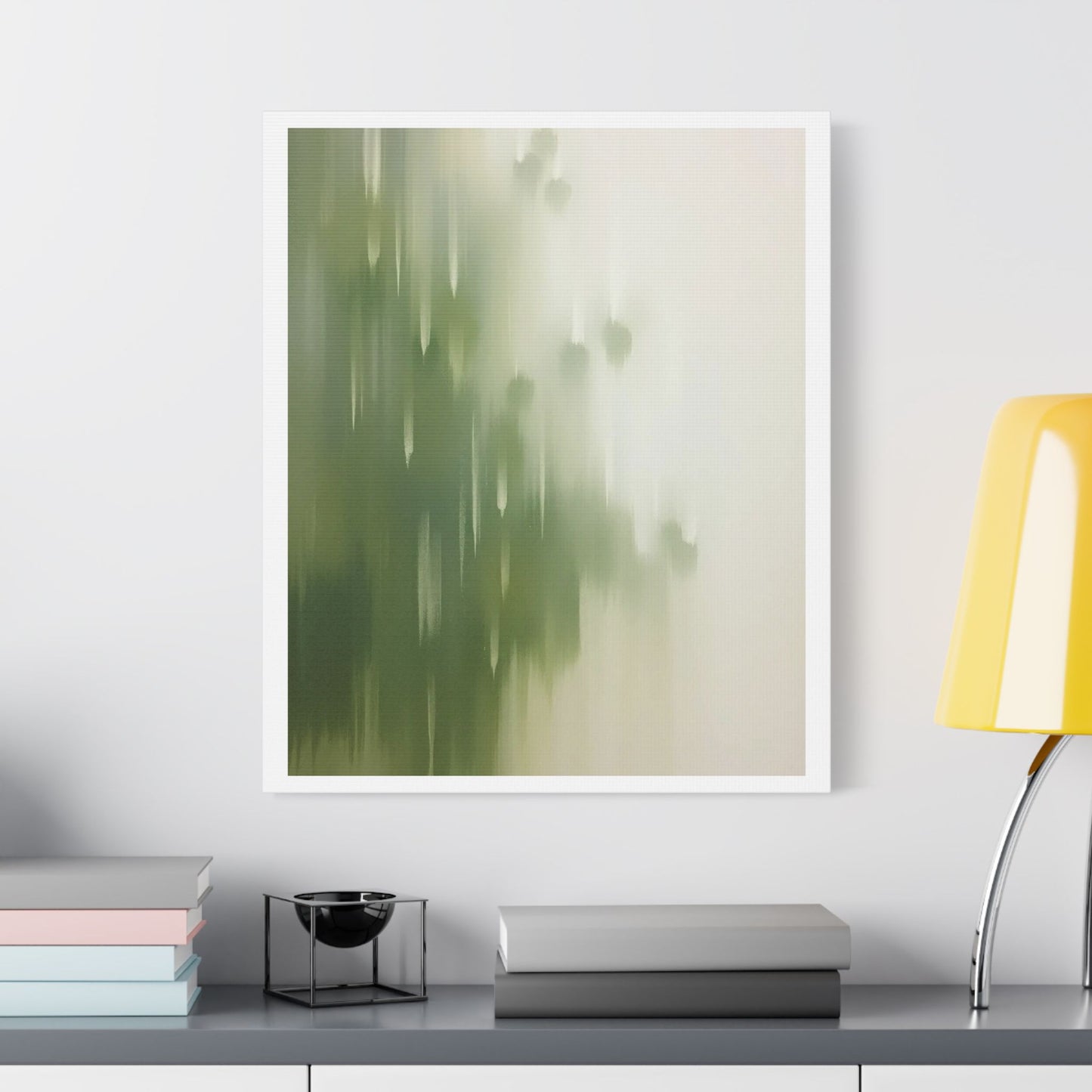 Faded Pastel Abstract Decor Art 'Designed by AI' Print on Canvas
