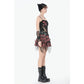 Dark in Love Punk Plaid Cross Strap Top