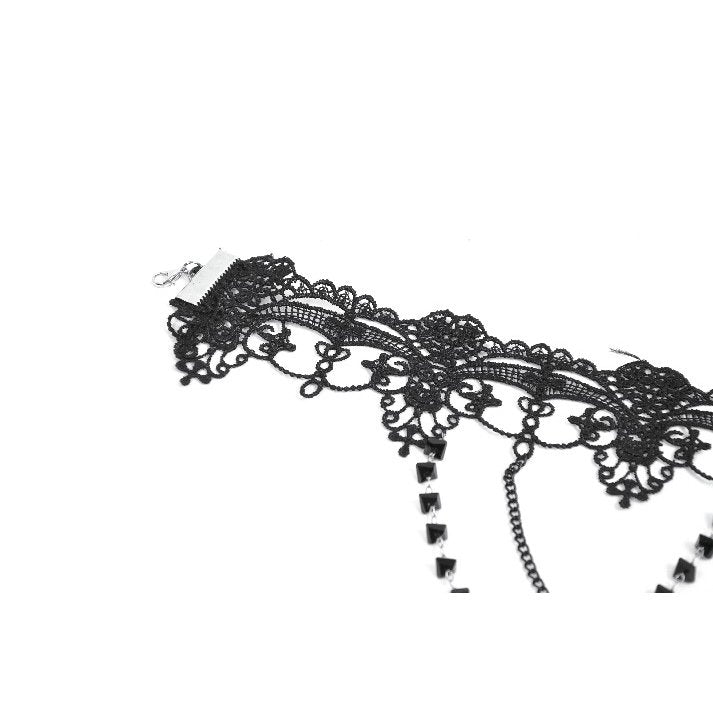 Dark In Love Adelina Vintage Lace-Layered Choker