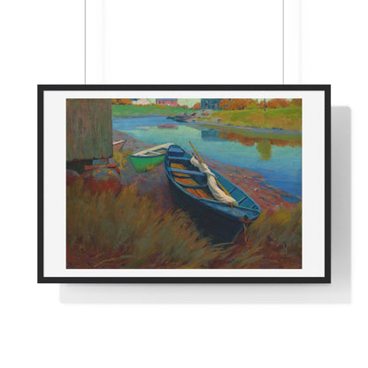 Boats at Rest (circa 1895) by Arthur Wesley Dow, from the Original, Framed Print