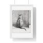 Sitting Cat From Behind (1812) Drawing by Jean Bernard, from the Original, Framed Print