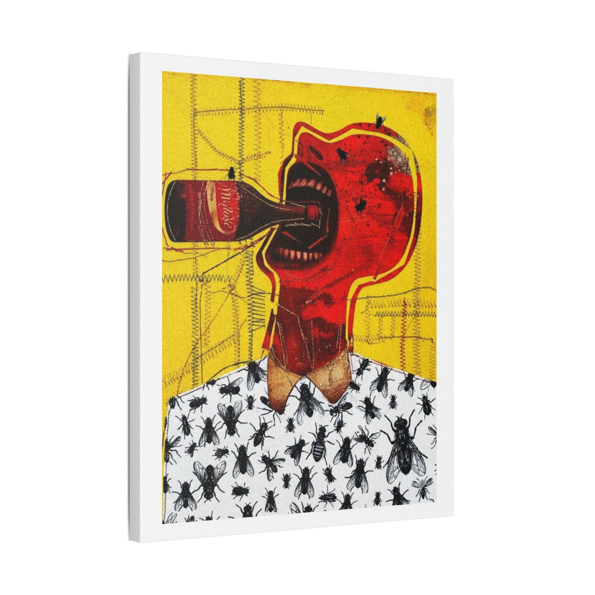 Consumerism, Neo-Surrealism, Art Print on Satin Canvas, Stretched