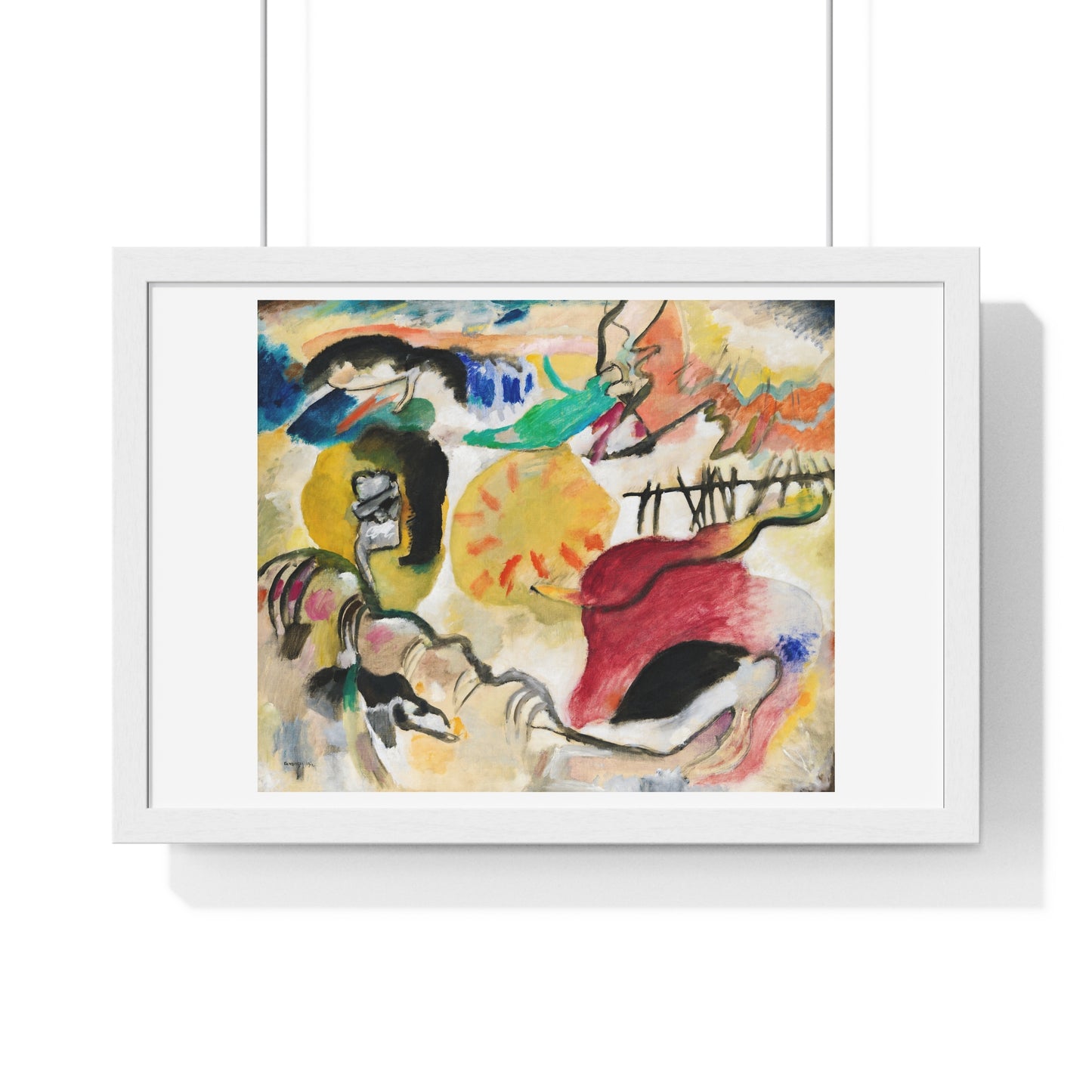Improvisation 27 (Garden of Love II) by Wassily Kandinsky (1912) , from the Original, Framed Print