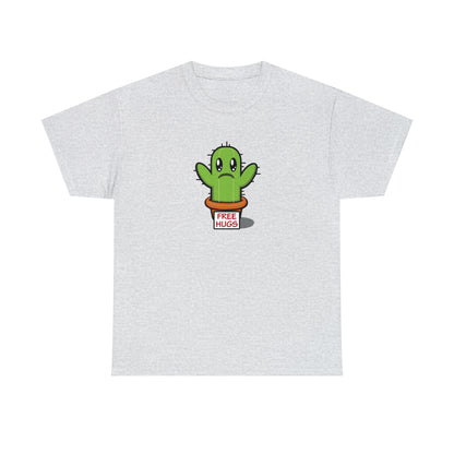 Free Hugs Sad Cactus Design T-Shirt