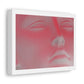 Pink Neon Head Art Print on Satin Canvas, Stretched