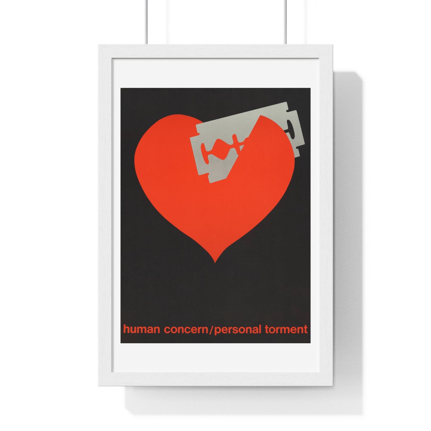 Human Concern, Personal Torment, Poster Art, from the Original, Framed Art Print