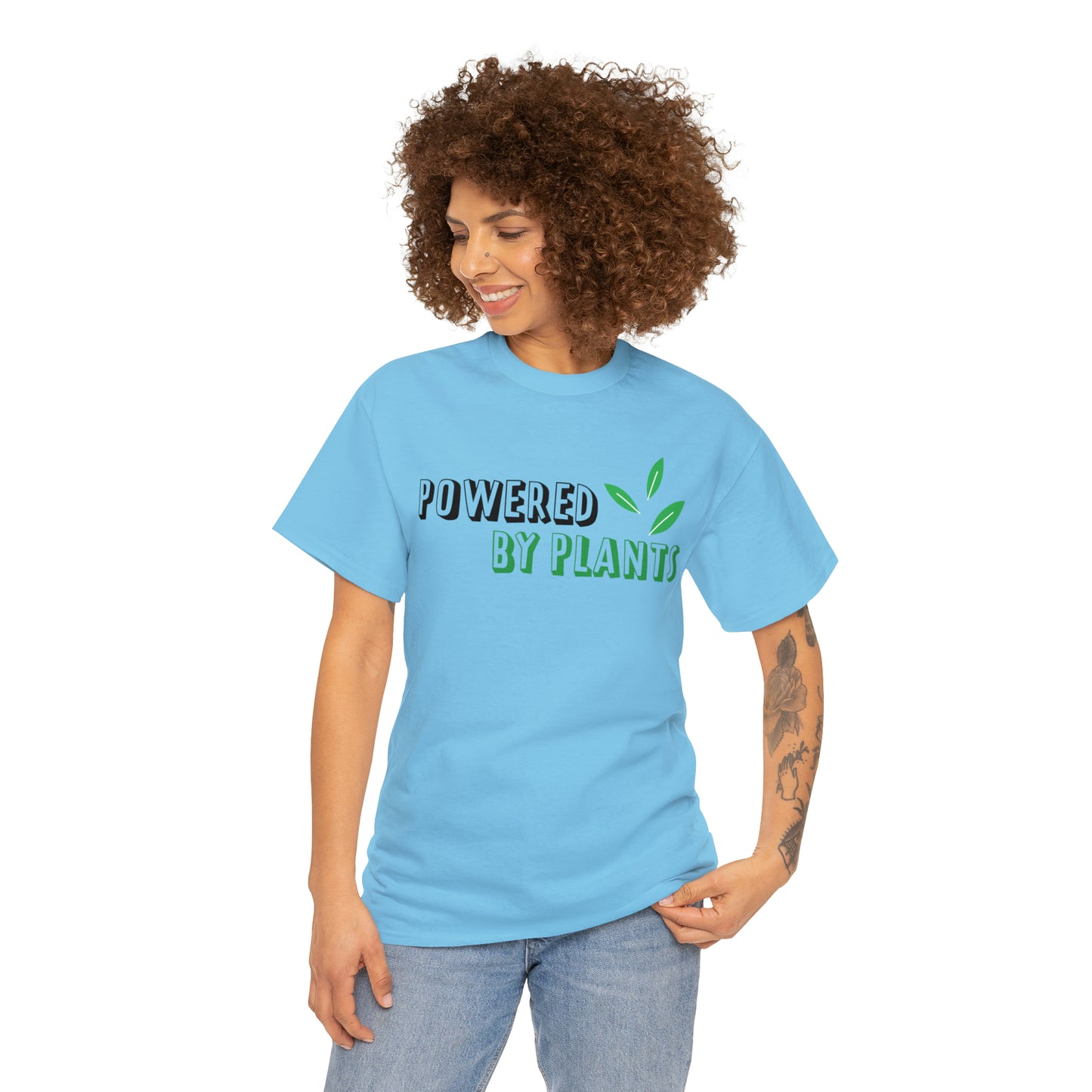 Powered By Plants Vegan T-Shirt Inspirational Unisex