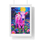 Psychedelic Cow 'Designed by AI' Original Framed Art Print