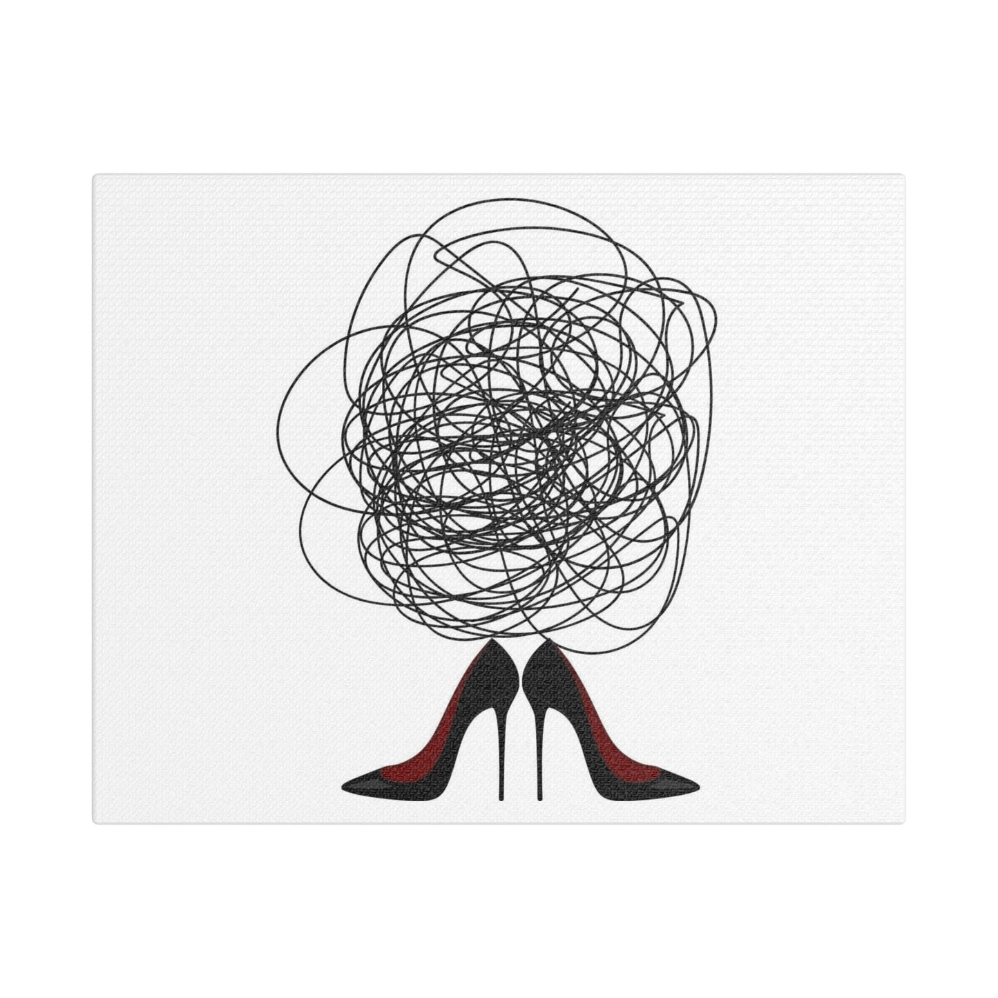 Moral Dilemmas of the Mind 'Designed by AI', Art Print on Canvas