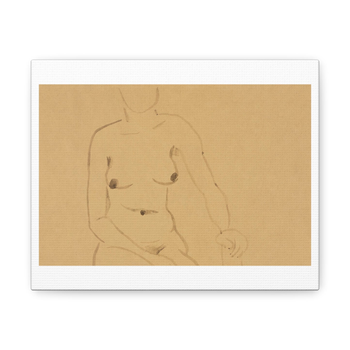 Torso of a Nude Woman (1900) by Jane Poupelet, Art Print from the Original on Canvas