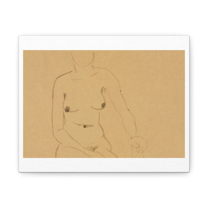 Torso of a Nude Woman (1900) by Jane Poupelet, Art Print from the Original on Canvas