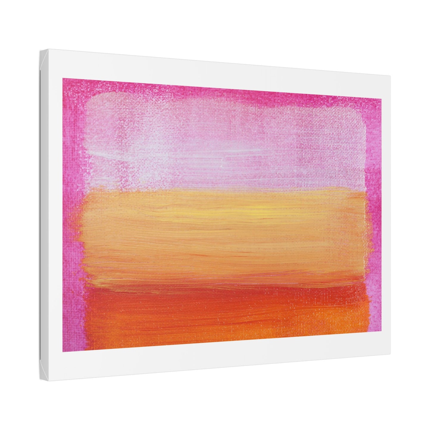 Pink Abstract Palette Knife Painting, Canvas Art Print