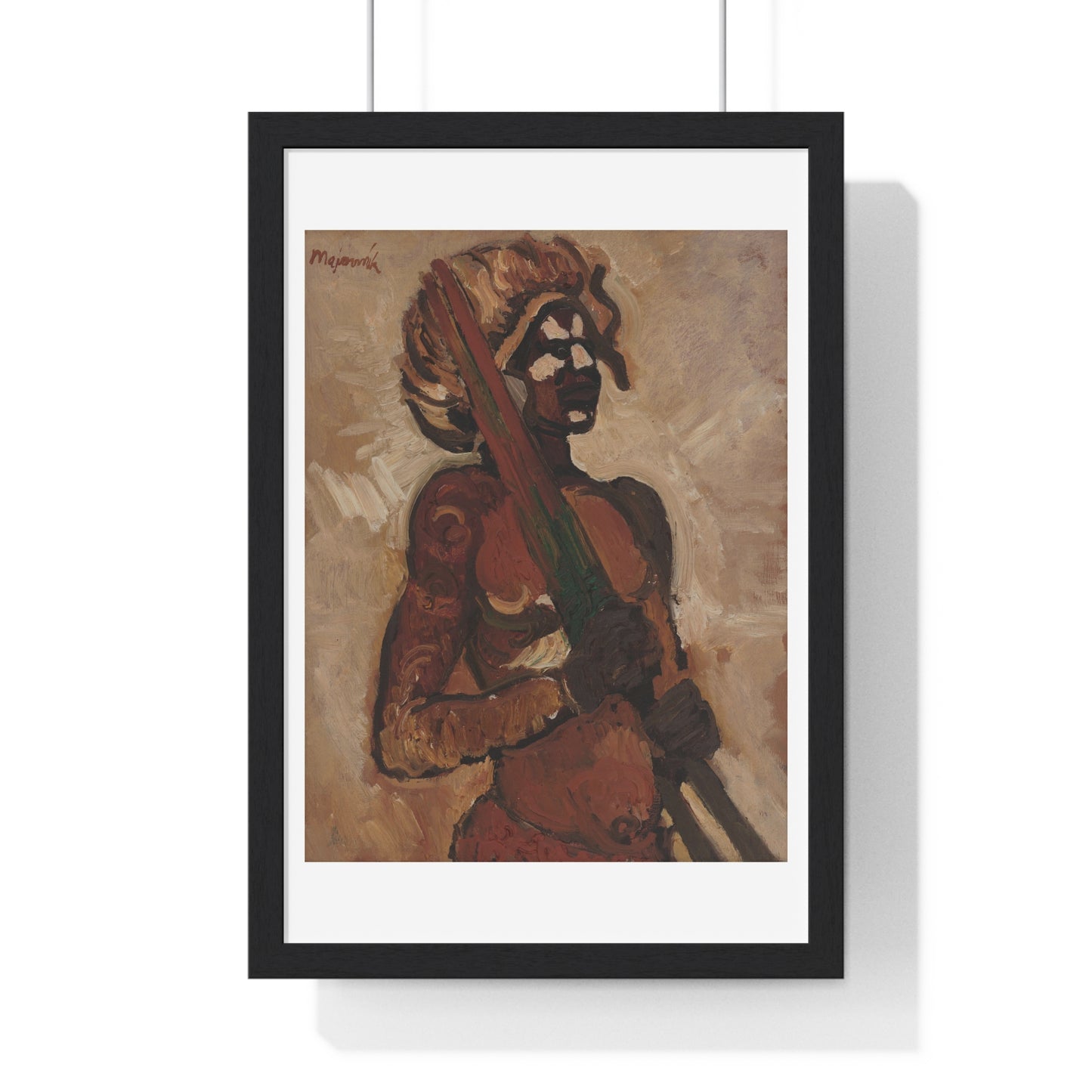 Black Warrior (1940) by Cyprián Majerník, from the Original, Framed Art Print