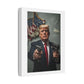 Gangster Donald Trump, Surrealist Art Print on Satin Canvas, Stretched