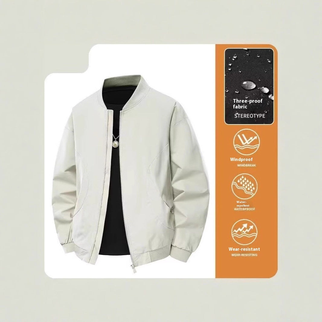 Vireous Plus-Size Men's Fashion Bomber Jacket