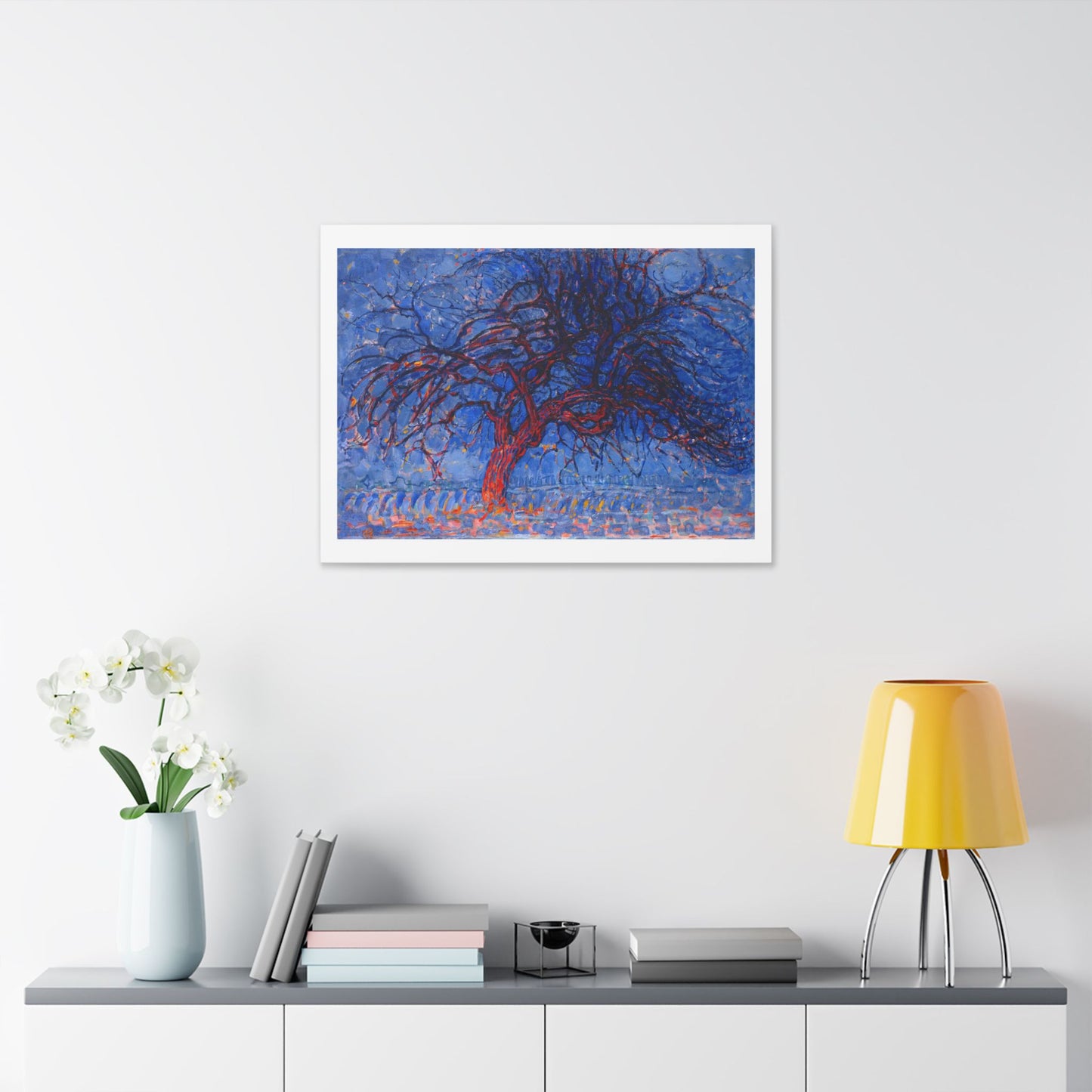 Evening, Red Tree 'Avond, De Rode Boom' (1908) by Piet Mondrian, from the Original, Canvas Art Print