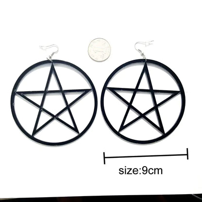 Acrylic Star Shape Earrings, Oversized Trendy Design