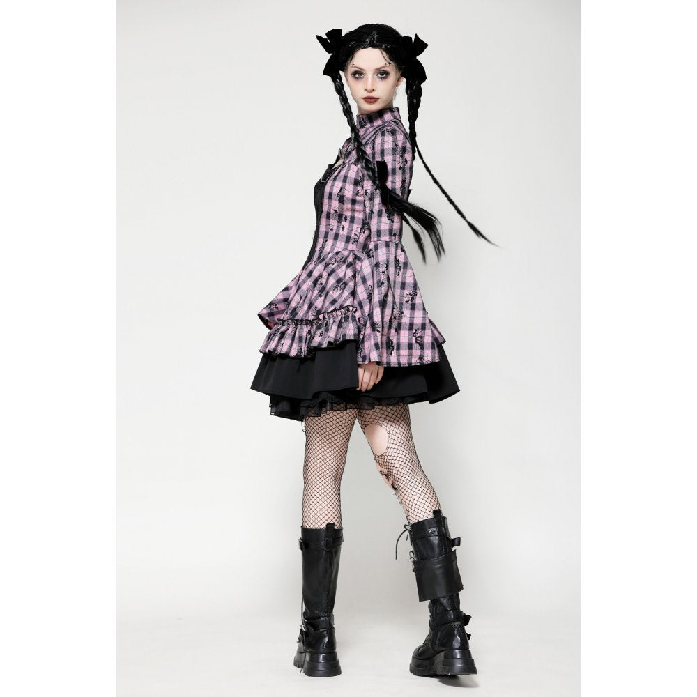 Dark in Love Ellery Big Pink Butterfly Doll Bell-Sleeve Dress