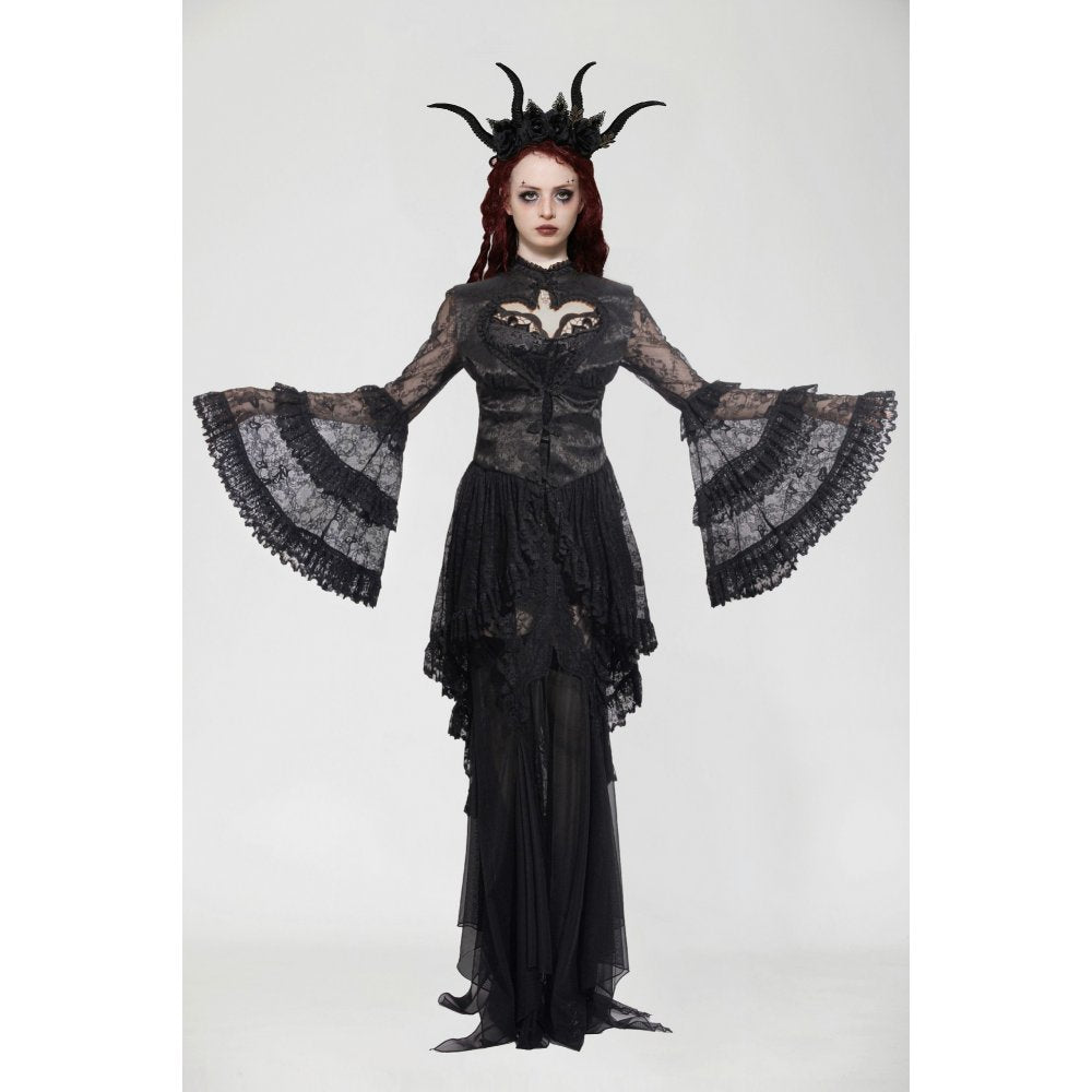 Dark in Love Odessa Gothic Classic Heart-Shaped Hollow-Out Tailcoat