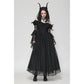 Dark in Love Millicent Black Tulle Feather Fantasy dress