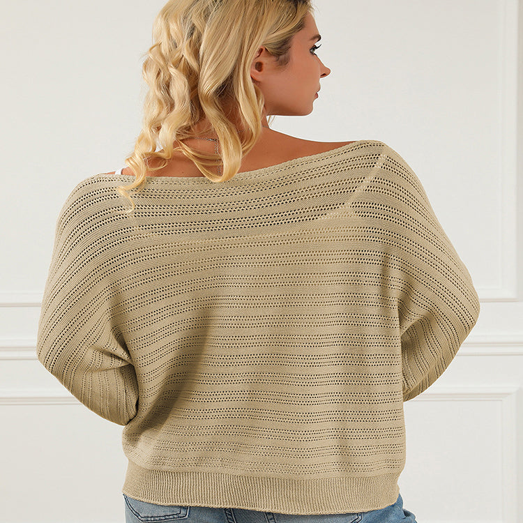 Vireous Textured Lantern Sleeve Women's Sweater