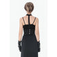 Dark In Love Punk Rib Cage Grommet Waist Cincher Belt