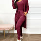 Vireous Casual Women's Jumpsuit Set with High-Waist Drawstring Pants