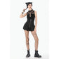 Dark in Love Brynja Eyelet Balloon Shorts in Black