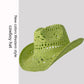 Women's Openwork Woven Cowboy Hat, Multicolours