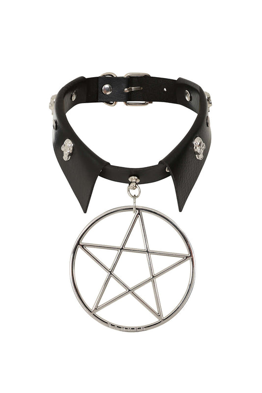 Banned Apparel Restrict Pentagram Choker Necklace