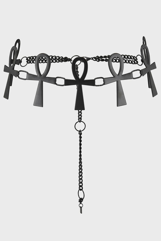 Killstar Ankh Statement Metal Belt