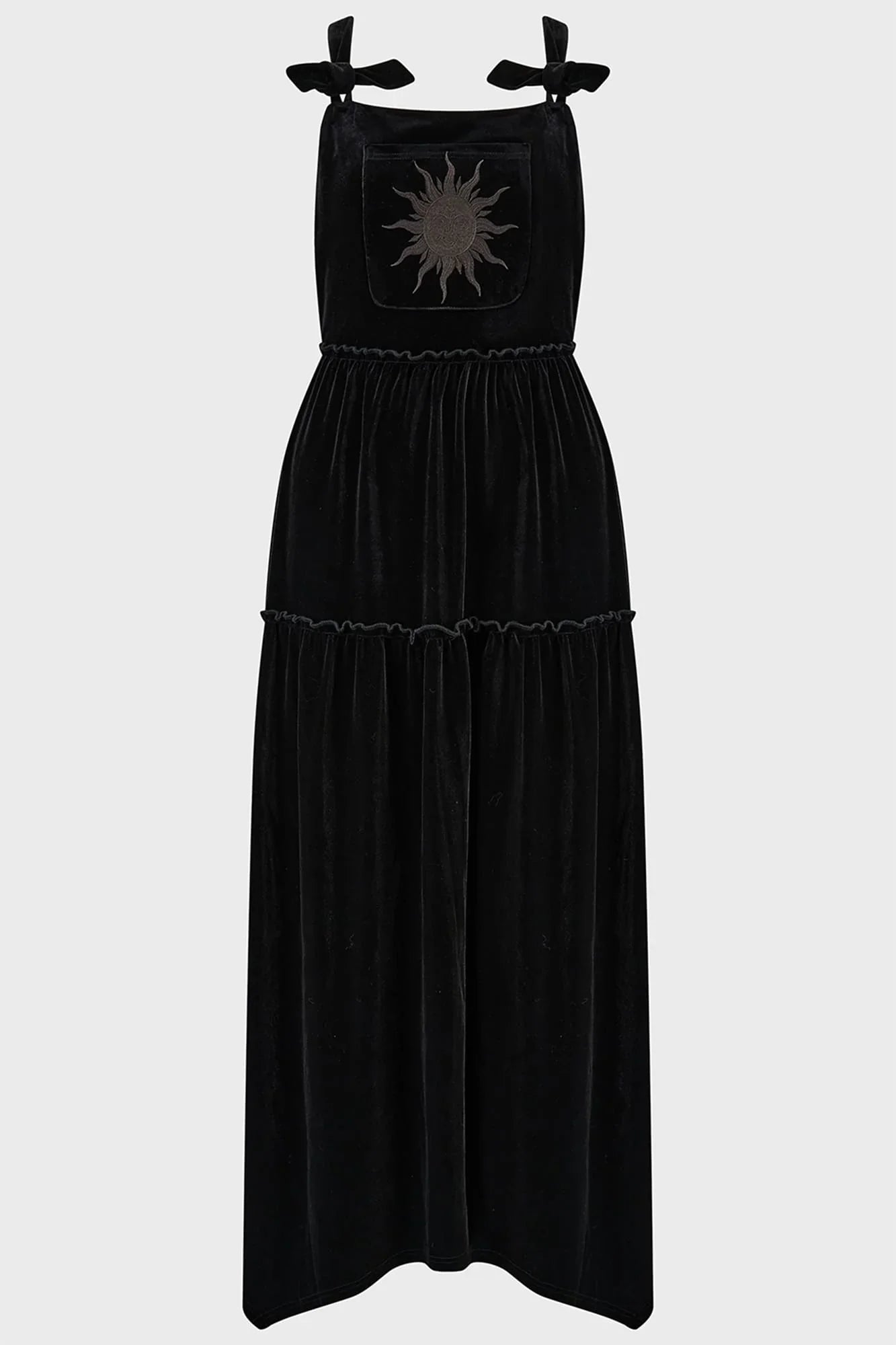 Killstar Ascended Velvet Maxi Pinafore Dress