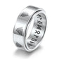 Rotatable Triangle Pattern Stainless Steel Ring