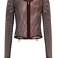 Banned Apparel Liora Red Metallic Fishnet Hoodie, Skull Zip Gothic Outerwear