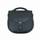 Handmade Tannery Leather Saddle Bag in Black