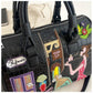 Cross Body Patchwork Embroidered Tablet-Friendly Boston Bag