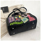 Cross Body Patchwork Embroidered Tablet-Friendly Boston Bag