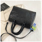 Cross Body Patchwork Embroidered Tablet-Friendly Boston Bag