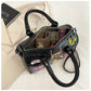 Cross Body Patchwork Embroidered Tablet-Friendly Boston Bag