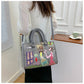 Cross Body Patchwork Embroidered Tablet-Friendly Boston Bag