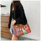 Cross Body Patchwork Embroidered Tablet-Friendly Boston Bag