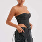 Vireous Women's Denim Corset Top, Spring and Summer Collection