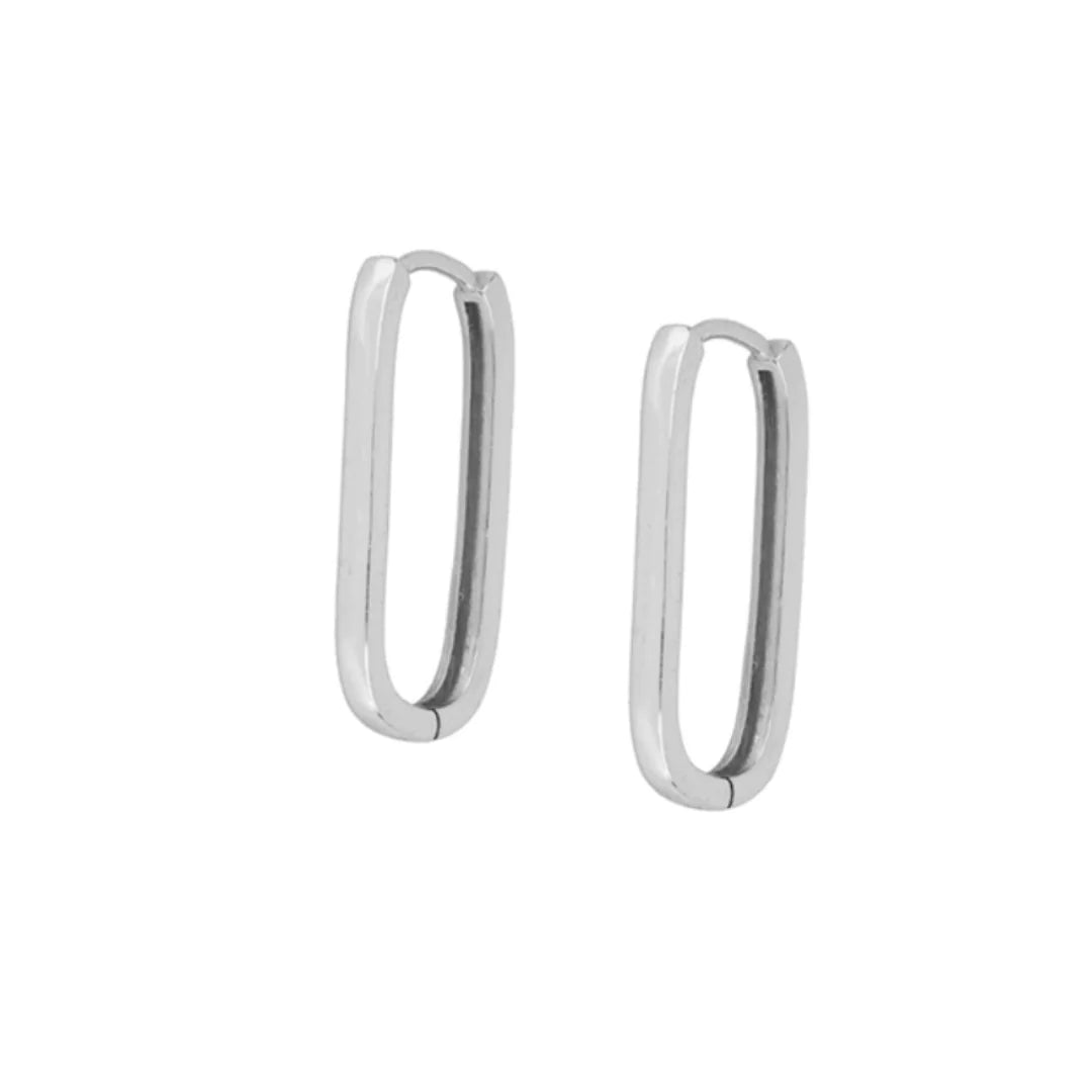 Caryl Minimalist Rectangular Drop Gold Earrings