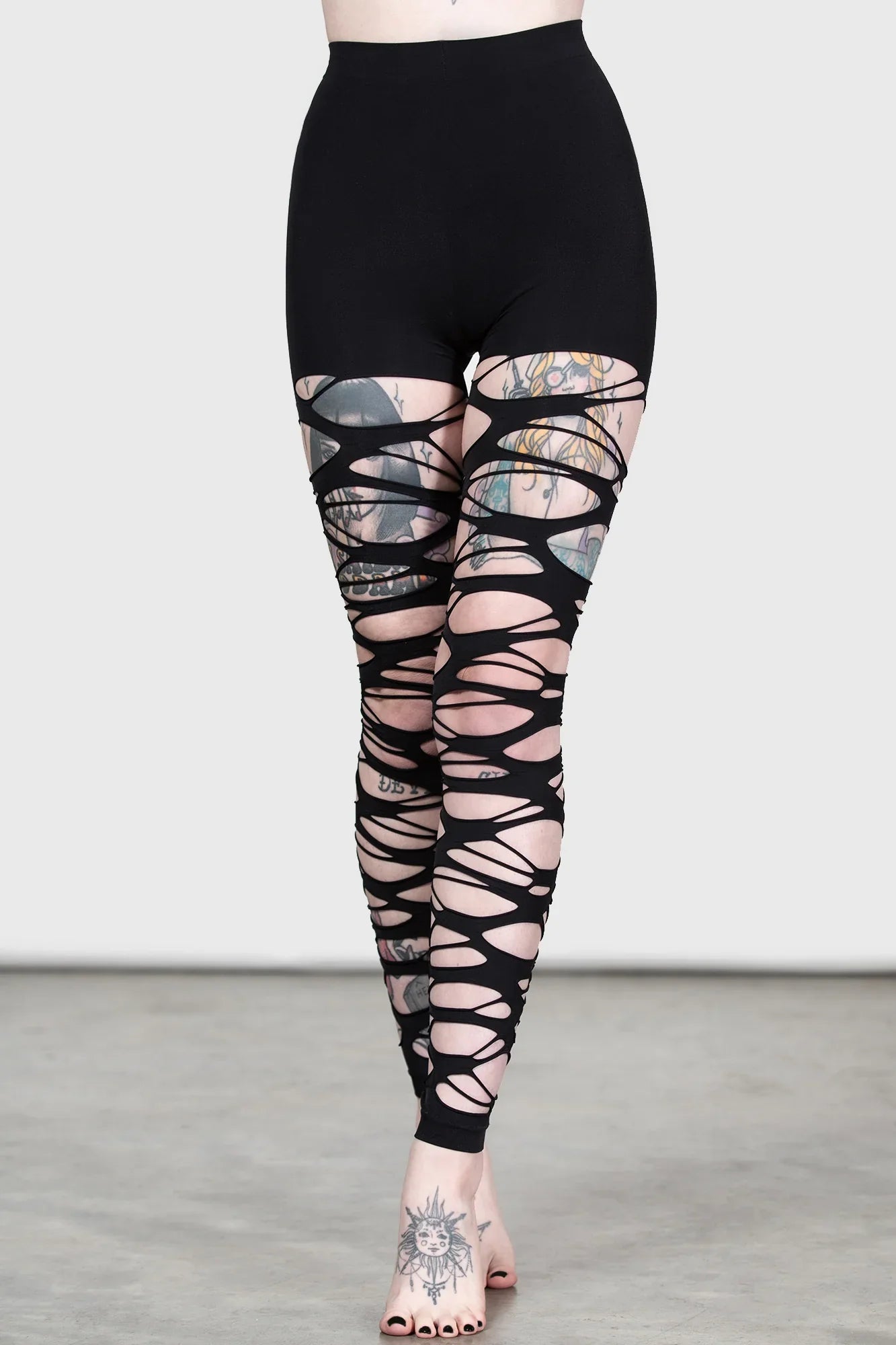 Killstar Carved Up Alternative Womenswear Slash Tights