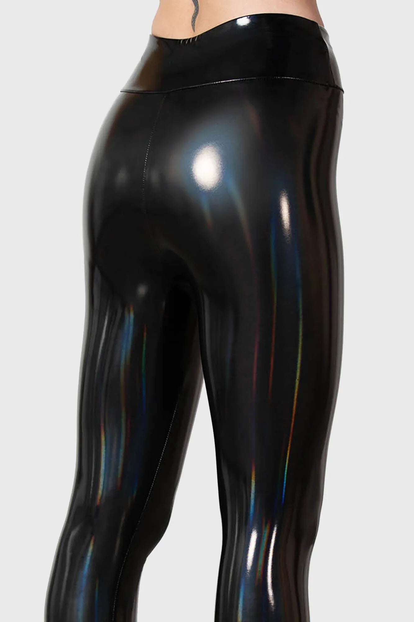 Killstar Darkwaves & Raves Hi-Shine Faux Leather Leggings