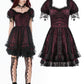 Dark in Love Red Black Lace Princess Dress