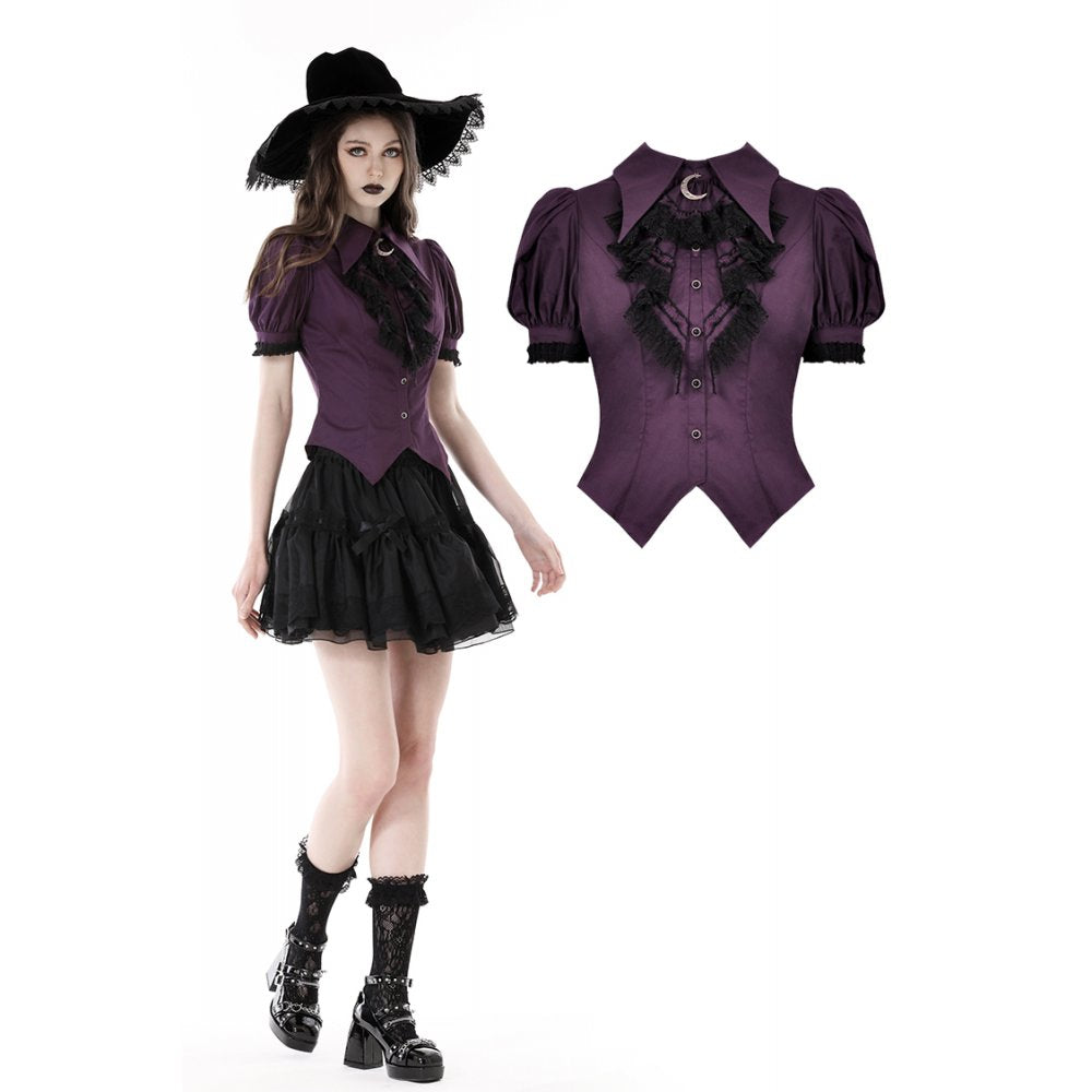 Dark In Love Druantia Blouse in Purple