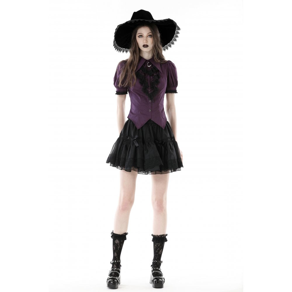 Dark In Love Druantia Blouse in Purple