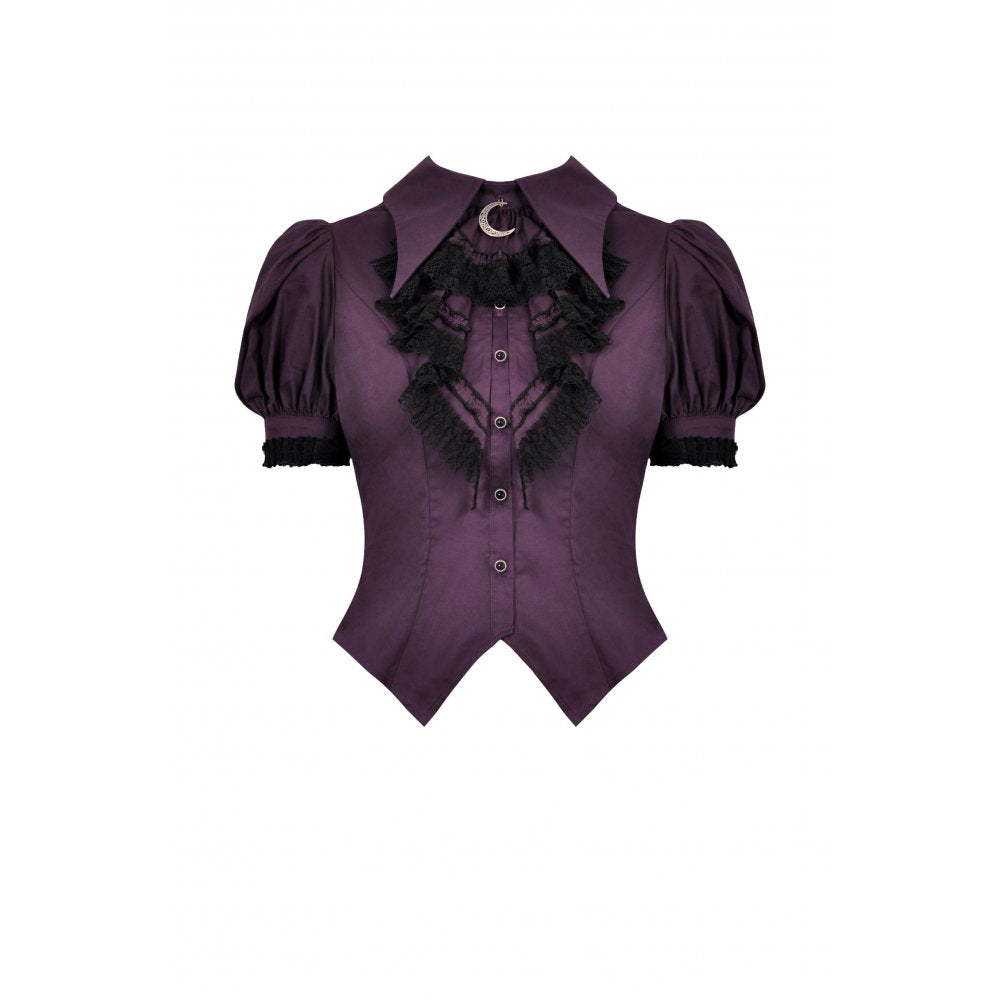 Dark In Love Druantia Blouse in Purple