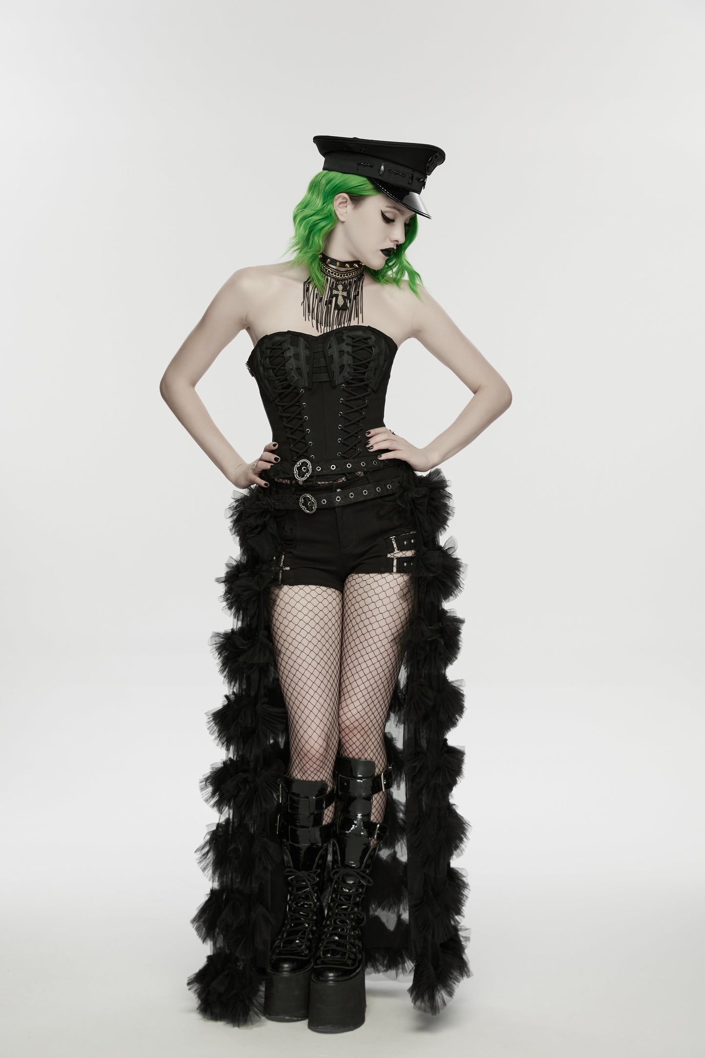 Punk Rave Malphas Dark Military-Style Hat
